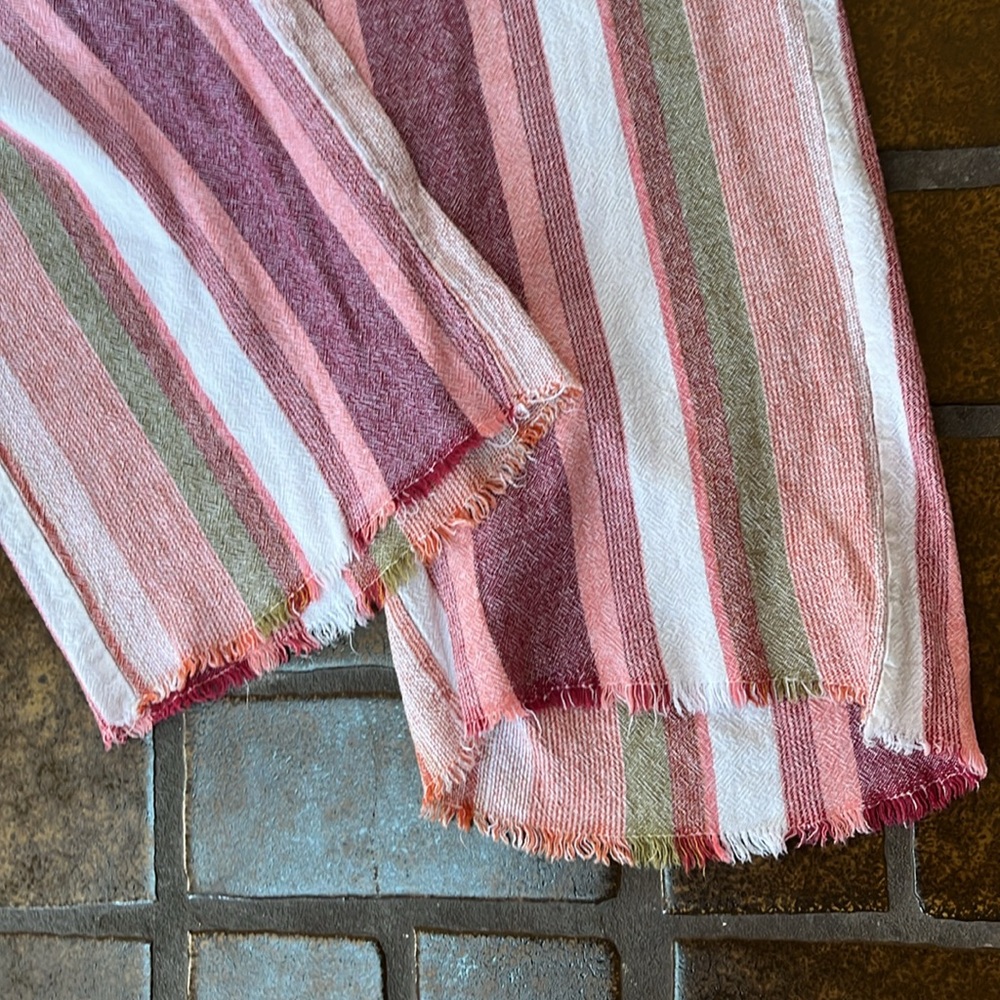 Striped Ankle Crop Pants in Pink Stripe - Picture 8 of 14